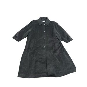 Vintage John Weitz Gray Wool Mohair Full Length Coat Size 24 1/2 58R